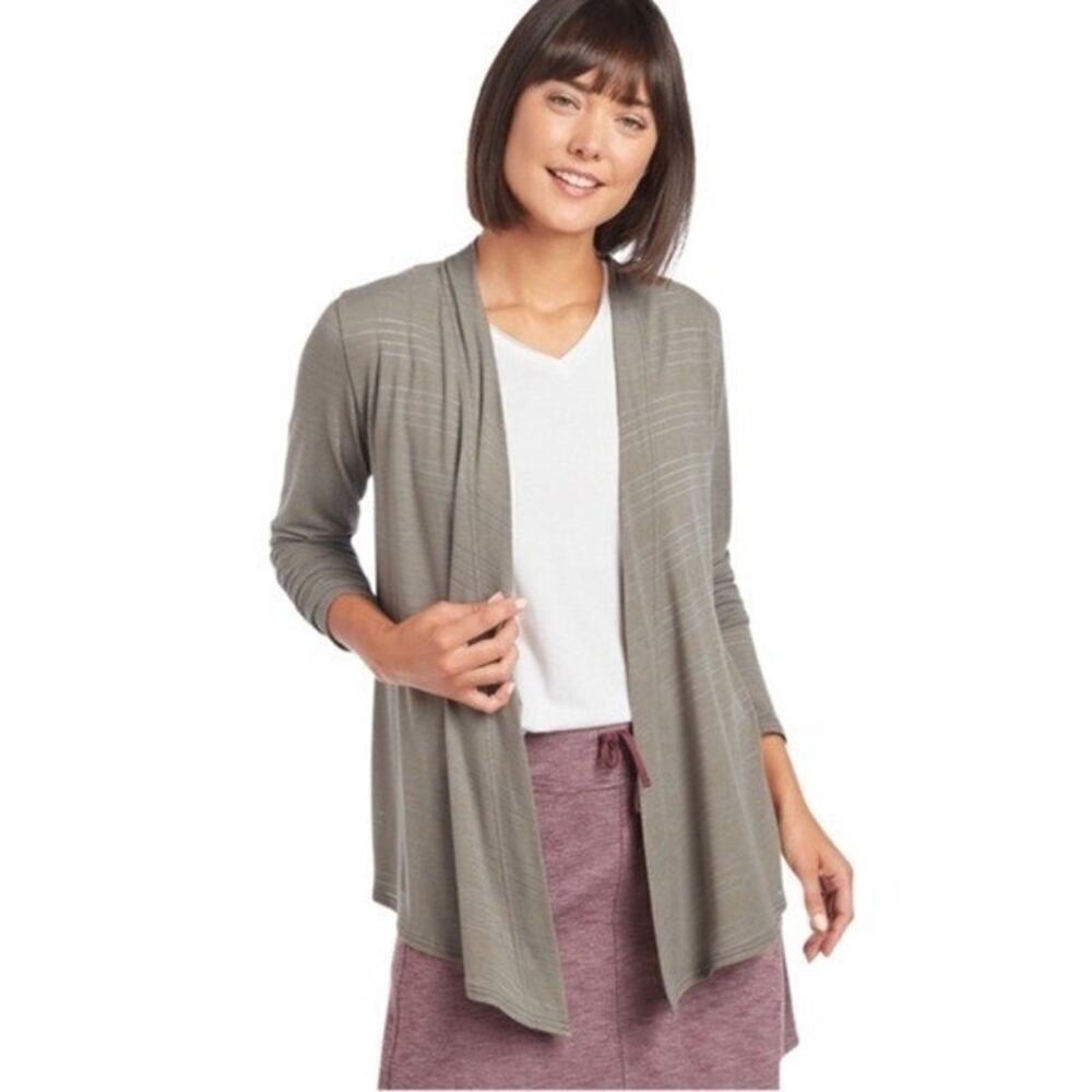 Kuhl Women's Intuition Wrap Lightweight Cardigan Size L Sage Green